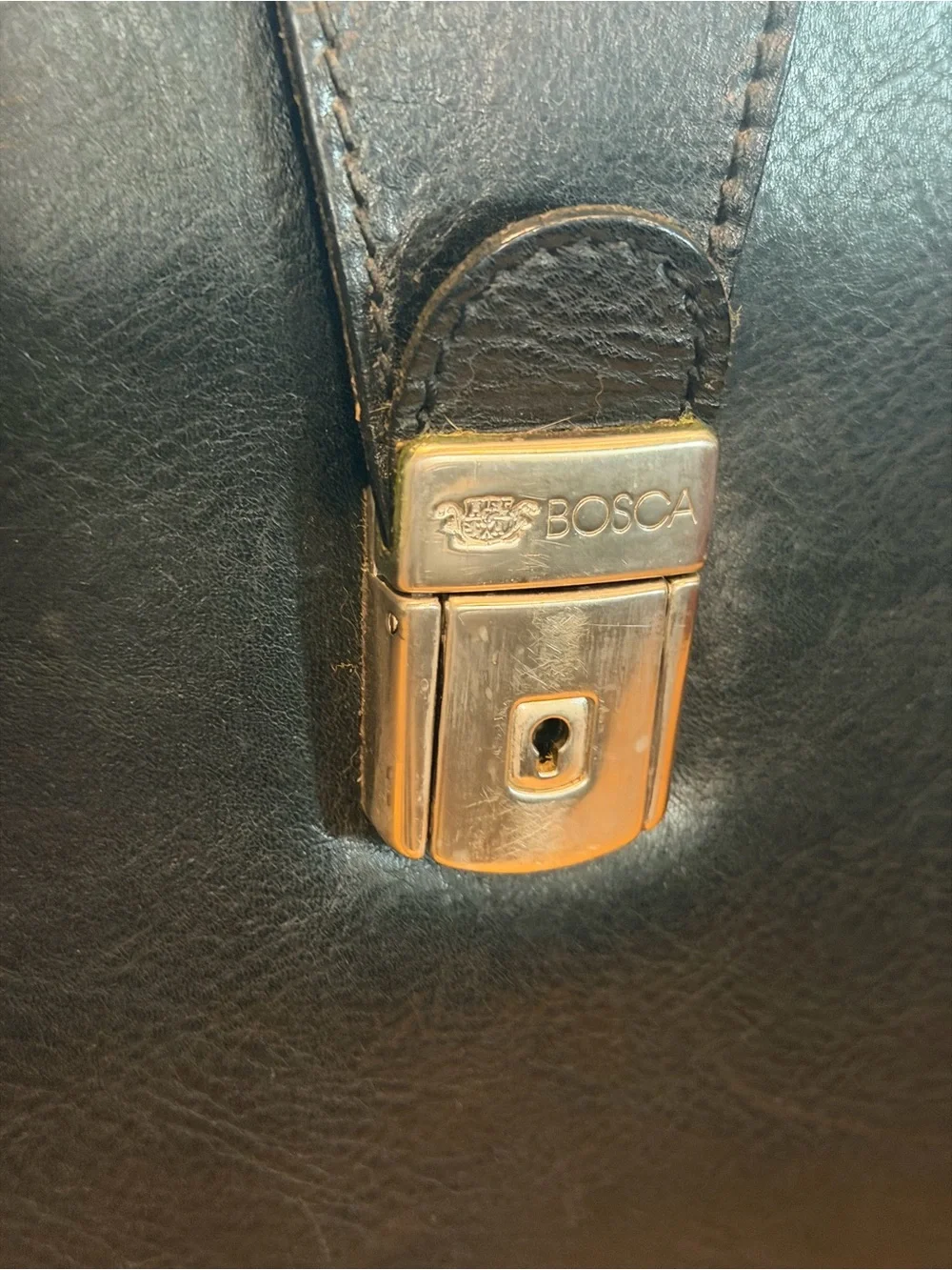 Bosca Black Leather Briefcases - Classic Carry